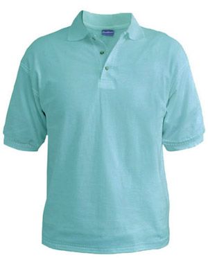 Plain Aqua Blue Polo T Shirt